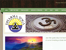 Tablet Screenshot of dharmayoga.com